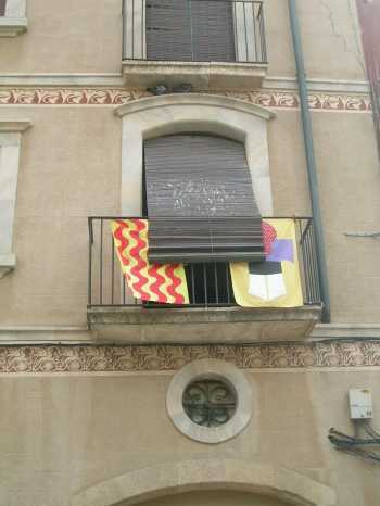 Balcony with Flags